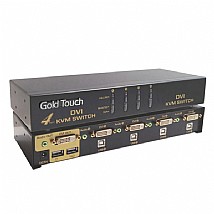 קופסת מיתוג GOLD TOUCH KVM-DVI-4 קופסת מיתוג GOLD TOUCH KVM-DVI-4
