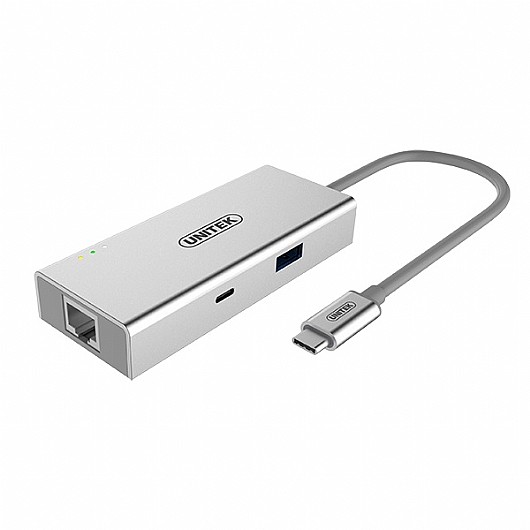  ���� UNITEK USB3.0 Type-C Aluminium Multi-Port Hub Y-9117