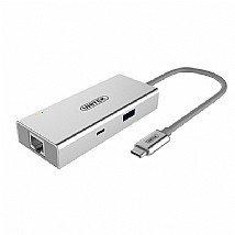  ���� UNITEK USB3.0 Type-C Aluminium Multi-Port Hub Y-9117