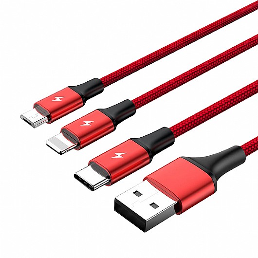 ��� UNITEK 3-in-1 USB Charging Cable C4049RD