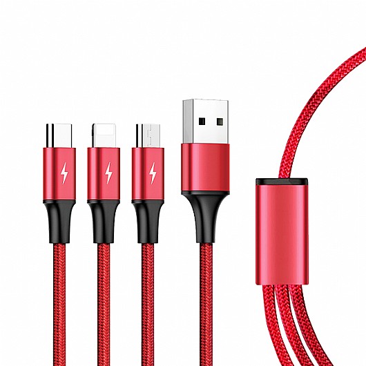 ��� UNITEK 3-in-1 USB Charging Cable C4049RD