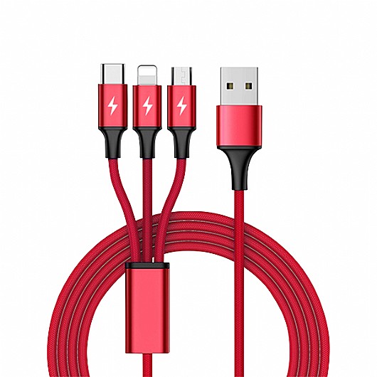 ��� UNITEK 3-in-1 USB Charging Cable C4049RD