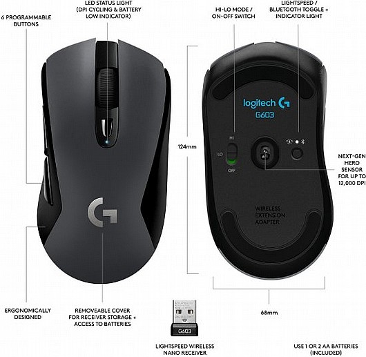 ����� ������ LogiTech G603 Lightspeed ������