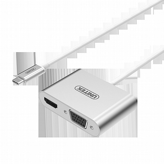 ���� ����� UNITEK USB3.1 Type-C to HDMI//VGA Converter Y-V100