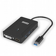 ���� ����� STLab U-1100 USB 3.0 Mini Dock HDMI + DVI + Hub