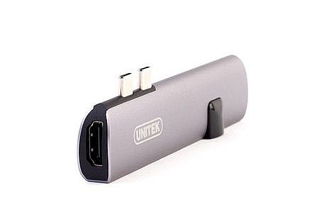 ���� UNITEK Ultra Slim Dual Type-C Multi-Port Hub