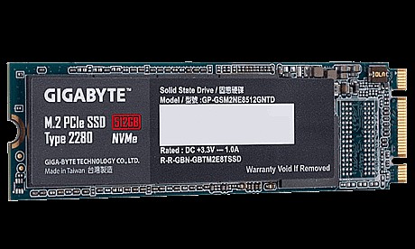 ���� SSD ����� GIGABYTE M.2 PCIe SSD 512GB GP-GSM2NE8512GNTD