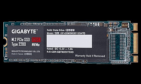 ���� SSD ����� GIGABYTE M.2 PCIe SSD 512GB GP-GSM2NE8512GNTD