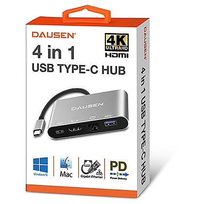 ���� ����� DAUSEN 4 IN 1 TYPE-C Docking Station TR-UH050