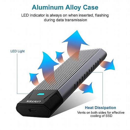 ���� ������ UNITEK USB3.1 Gen2 Type-C to M.2 SSD NVMe Enclosure Y-S1203A