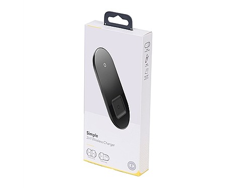 ���� ������ Baseus Simple 2in1 Wireless Charger Black