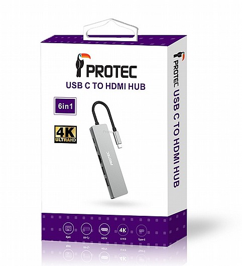 ���� PROTEC 6 IN 1 DM189 ���� +2 ������ TYPE C