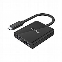 מתאם UNITEK USB-C to Dual HDMI V1408A מתאם UNITEK USB-C to Dual HDMI V1408A