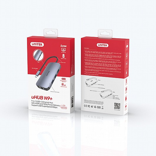 ���� ����� ���� UNITEK uHUB S7+ 7-in-1 D1029A RGB