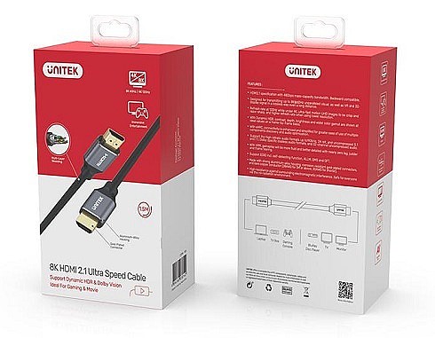 ��� UNITEK Y-C139W 8k HDMI 3M V2.1
