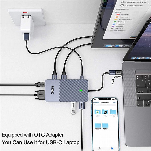 PROTEC DM175 11 In 1 USB-A + USB-C Multiport �����
