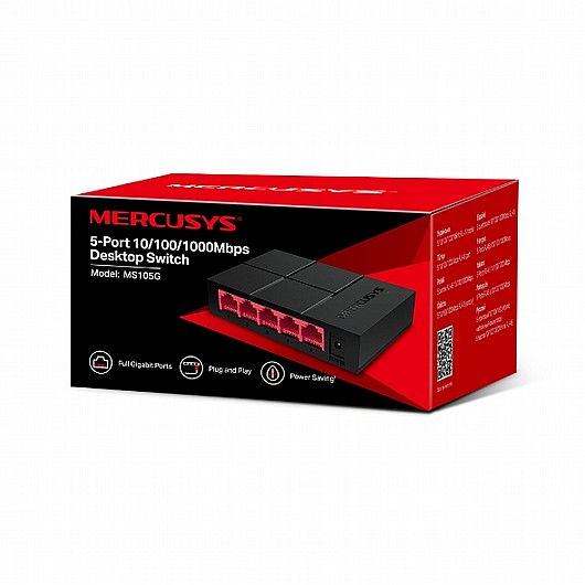 ���� ��� MERCUSYS MS105G 5 PORT 10/100/1000 