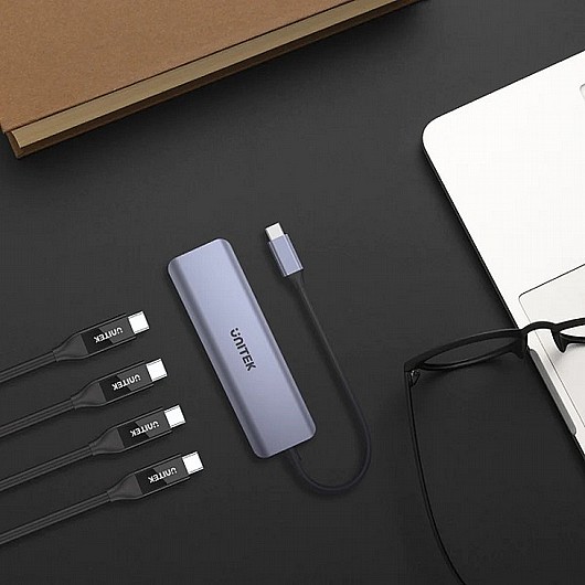 ���� UNITEK uHUB Q4 Advanced 4-in-1 USB-C Hub H1302A 