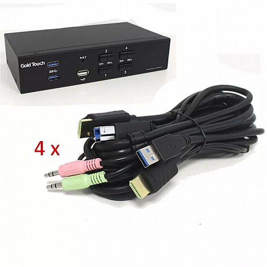 ����� ����� HDMI KVM Switch 4K@60HZ USB3.0 � 4 ports