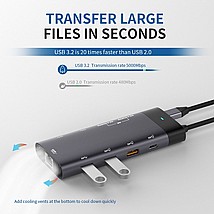 ���� ����� PROTEC TYPE-C DM293 10 In 1 MST