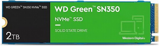 ���� Western Digital Green SN350 2TB SSD M.2 2280 PCIe NVMe WDS200T3G0C