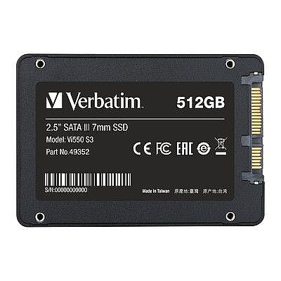 ���� SSD ����� VERBATIM Vi550 S3 25 SSD 512GB 