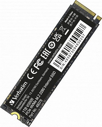 ���� ����� VERBATIM Vi3000 PCIe NVMe M.2 SSD 1TB