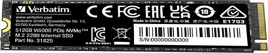 ���� ����� Verbatim Vi5000 512GB SSD PCIe M.2 NVMe