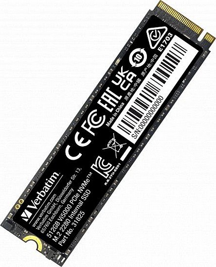 ���� ����� Verbatim Vi5000 512GB SSD PCIe M.2 NVMe
