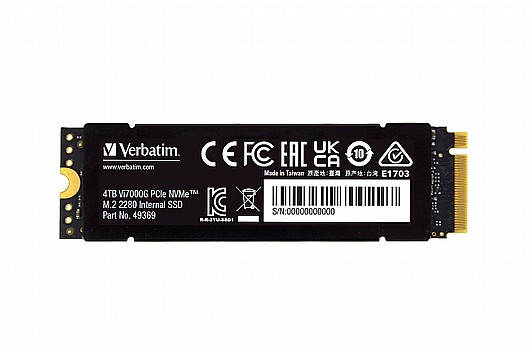 ���� SSD ����� VERBATIM Vi7000G Internal PCIe4 NVMe M.2 SSD 4TB