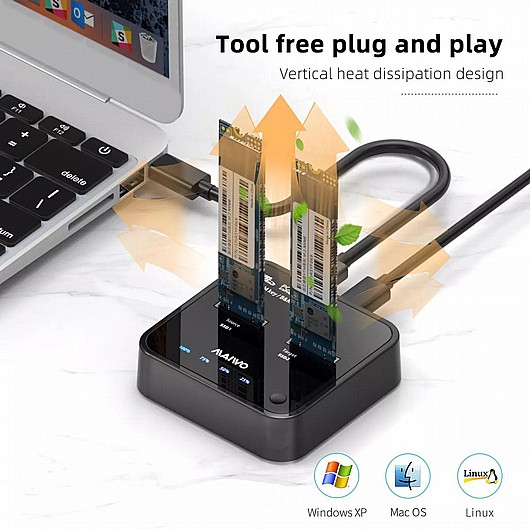 ���� ����� ������ 2 ������ ������  UNITEK USB3.0 TO Dual SATA 6G Docking Station Y-3032