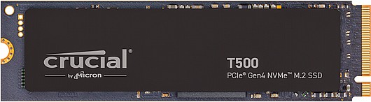 ���� SSD ����� Crucial SSD 2TB T500 NVME M.2 PCIe Gen4 with heatsink