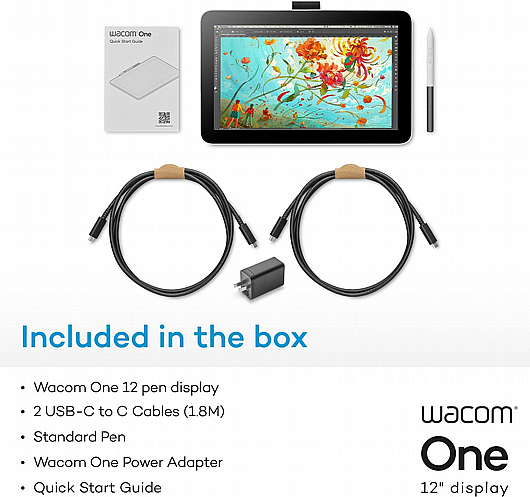 ��� ���� Wacom One 12 Drawing Tablet DTC121W0B