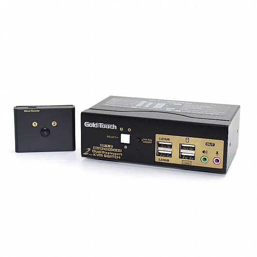 ��� Gold Touch 2Port Dual DP KVM switch KVM-DP-2-2