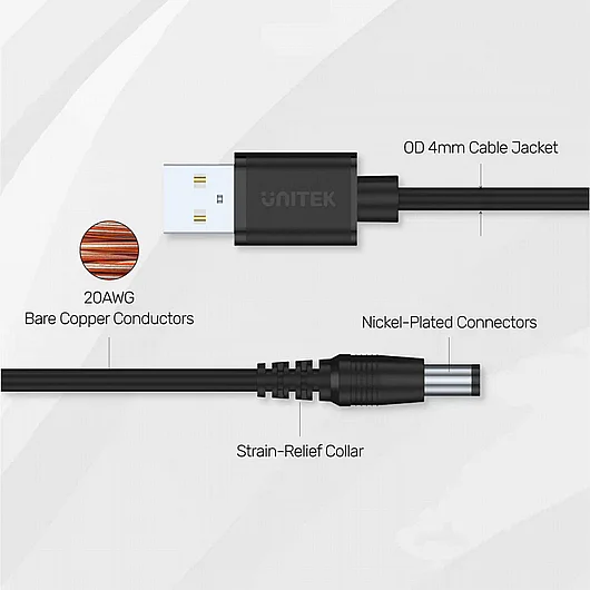 ��� UNITEK 100W USB-C Cable 90 Degree C14123BK-2M