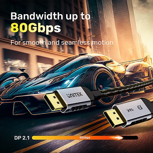 ��� UNITEK Gaming 8K 120Hz DisplayPort 2.1 C1626GY01-1M