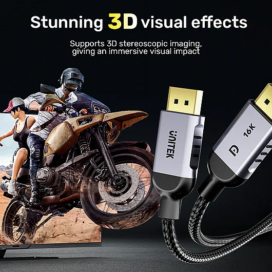 ��� UNITEK Gaming 8K 120Hz DisplayPort 2.1 C1626GY01-1M