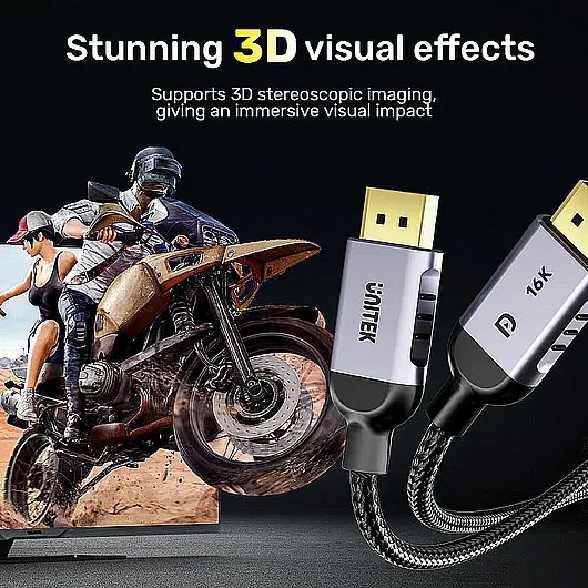 ��� UNITEK Gaming 8K 120Hz DisplayPort 2.1 C1626GY01-1.5M