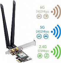 כרטיס רשת אלחוטי Cudy WE3000 AX210 WIFI 6E BlueTooth 5.2 PCI-E כרטיס רשת אלחוטי Cudy WE3000 AX210 WIFI 6E BlueTooth 5.2 PCI-E