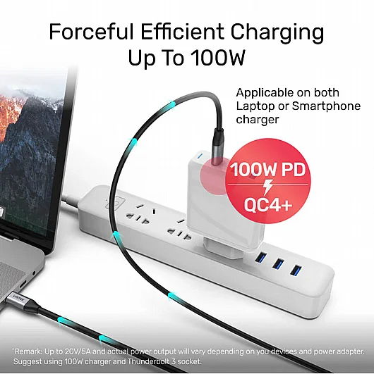 ��� UNITEK USB-C 100W PD Fast Charging 2M C14091ABK