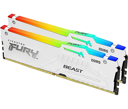 ����� ����� Kingston FURY Beast DDR5 White RGB 5600MHz 32GB KF556C40BWA-32