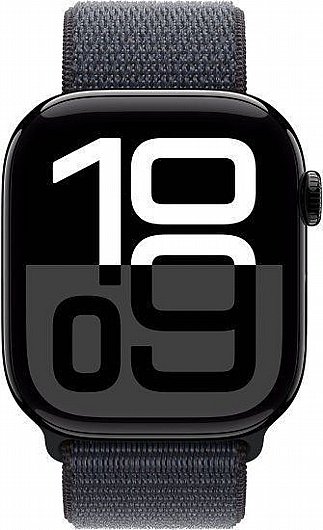 ���� ��� Apple Watch Series 10 GPS 46mm Jet Black Aluminium Case Ink Sport Loop