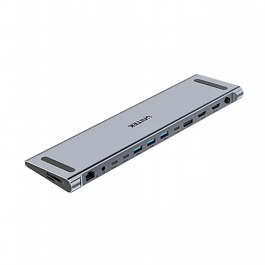 ���� ����� Unitek uHUB15+ USB-C Triple 4K KVM Docking Station
