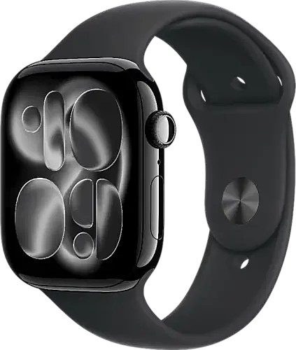 ���� ��� Apple Watch Series 11 MF834ZR/A GPS + Cellular 42mm Jet Black Aluminium Case Black Sport Band