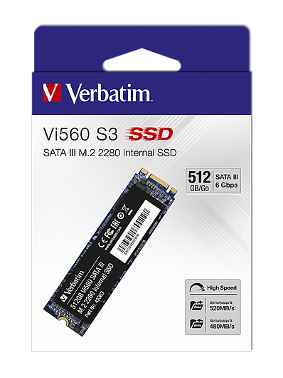 ���� Verbatim SSD Vi560 S3 M.2 Sata 512GB ������