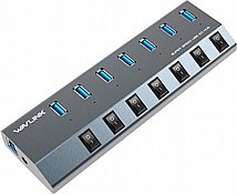 מפצל 7 חיבורי Wavlink WL-UH3076 USB מפצל 7 חיבורי Wavlink WL-UH3076 USB