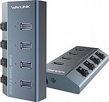 מפצל 7 חיבורי Wavlink WL-UH3076 USB מפצל 7 חיבורי Wavlink WL-UH3076 USB