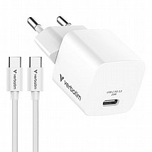 ���� ���� Verbatim GaN Mini GaN Charger 20W with Cable USB-C 32396