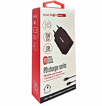 מטען קיר ENERGY GAN PD30W+C to C 1.2M צבע שחור מטען קיר ENERGY GAN PD30W+C to C 1.2M צבע שחור